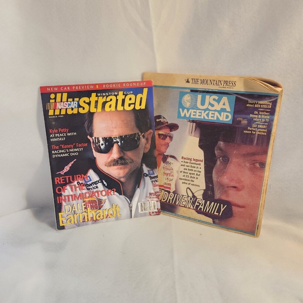 Earnhardt Dale And Jr Sports Illustrated And Local Paper  Magazine Collector